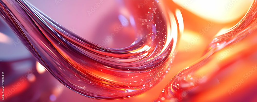 Poster abstract swirling colors in vibrant hues creating a dynamic visual flow