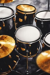 Obraz premium A collection of drums placed on a tabletop for playing or display