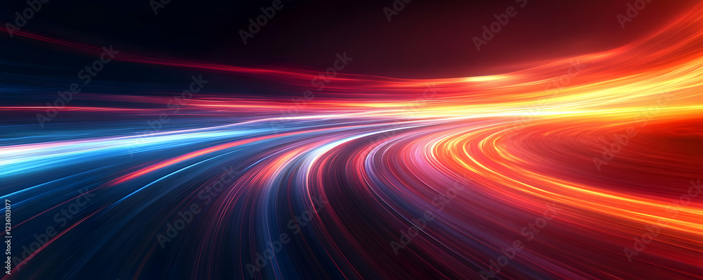 Aufkleber vibrant light trails create a dynamic sense of speed on a dark background
