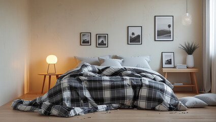 Bedroom interior. 3d illustration