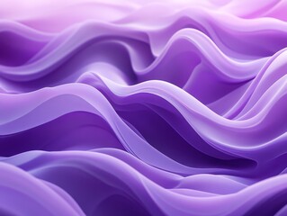 Abstract purple waves, layered design, 3d render, Generative AI