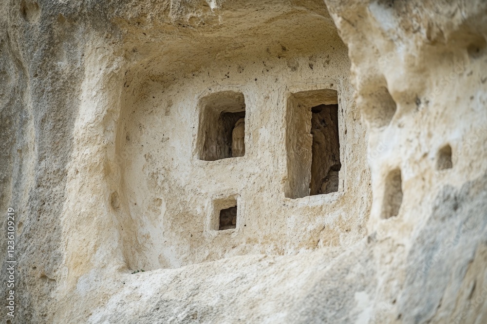 Poster a rock with two small holes on its side, perfect for various uses such as diy projects or decoration