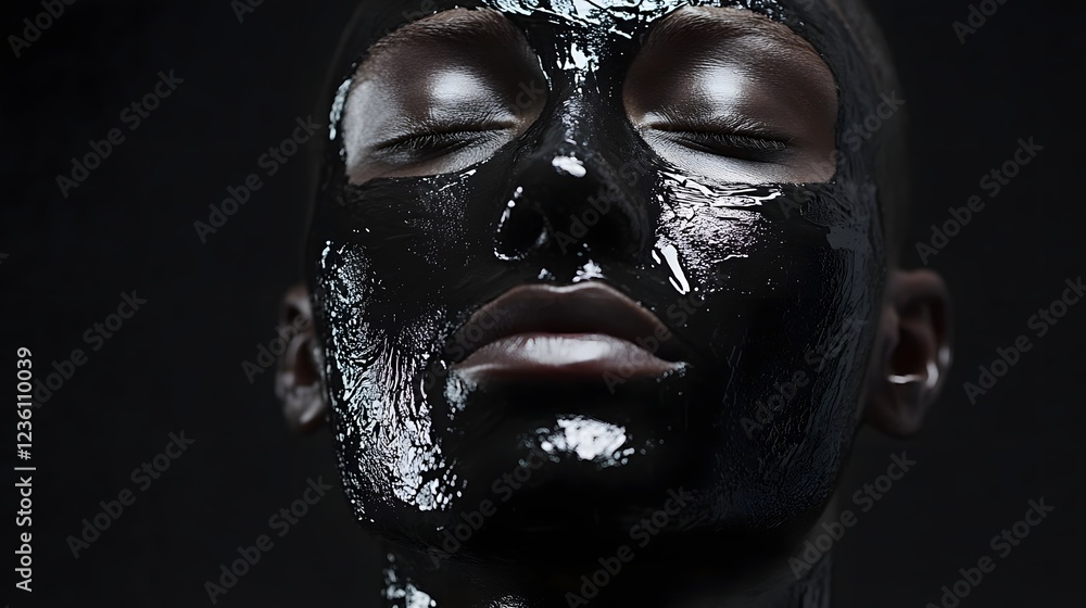 Poster brooding monochrome facial portrait with intense gaze and dramatic shadows powerful and evocative cl