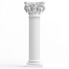 Obraz premium white model of a Greek column on white background