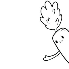 Friendly Carrot Character Illustration