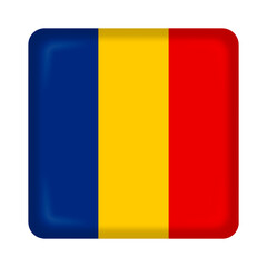 Romania flag cube pin and badge