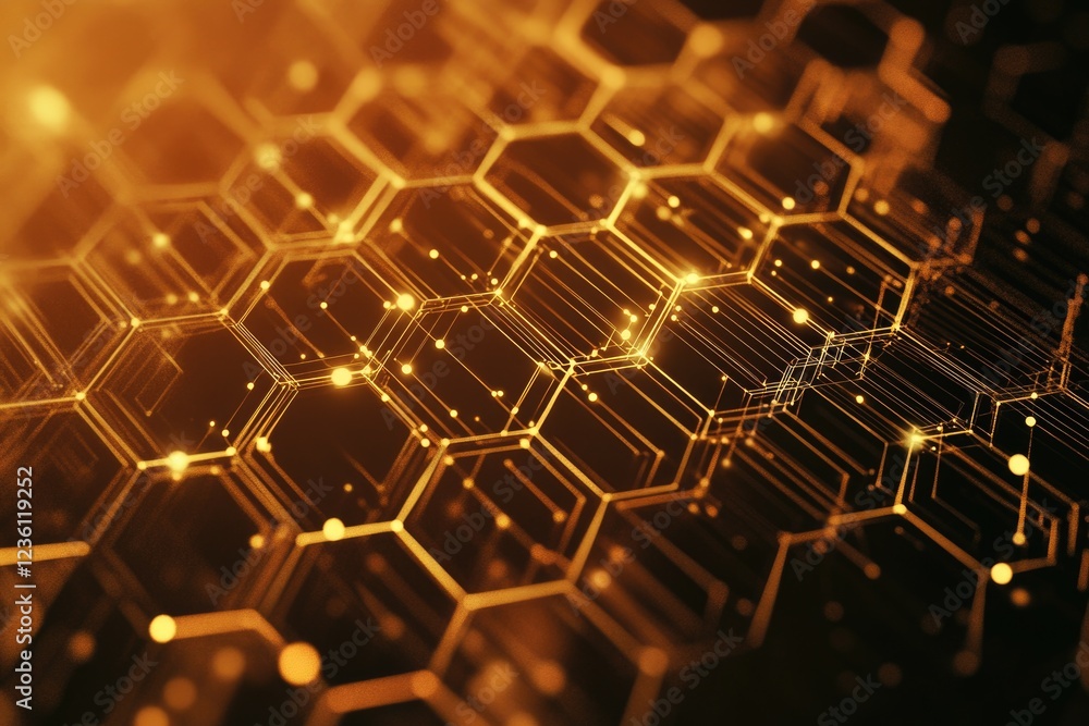 Poster golden bits of data. digital currency. information processing. cyberspace. bitcoin symbol.
