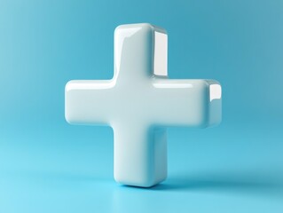 Fototapeta premium Modern cross-shaped stool with a minimalist design in white. Perfect for contemporary living room decor.