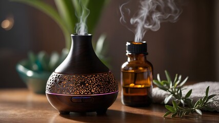 spa still life - Aromatherapy session essentials