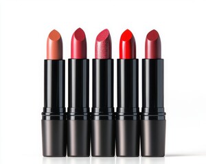 Obraz premium A stunning display of vibrant lipsticks in various shades, perfect for beauty enthusiasts and makeup artists seeking colorful options.