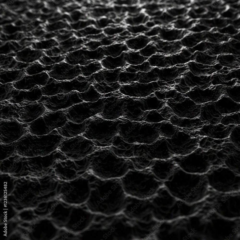 Poster dark textured surface: monochromatic undulating pattern