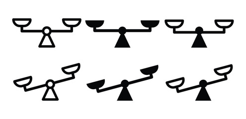scale balance icon symbol sign vector design black white color simple flat modern illustration sets