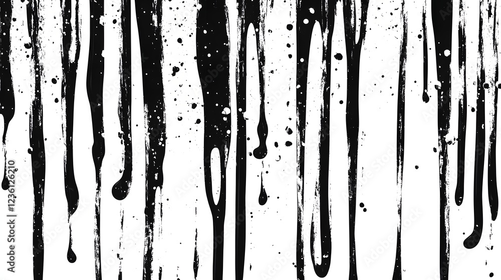 Aufkleber Dramatic Black and White Abstract Paint Splatter Backdrop with Fluid Shapes and Dynamic Movements