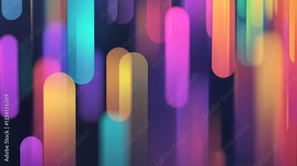 Aufkleber vibrant abstract background with colorful vertical shapes and gradients