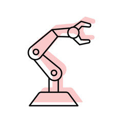 Robot Arm lineal color icon, vector, pixel perfect, illustrator file 
