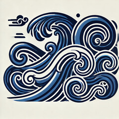 Fototapeta premium abstract background with waves
