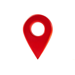 Red 3D Map Location Marker Symbol – Navigation, and Pin Icon