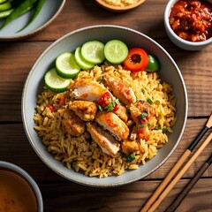 Fried Rice Food From Indonesia With Various Menus