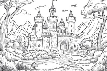 Obraz premium Castle in Forest