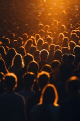 Obraz premium Crowd at Sunrise