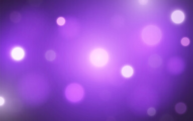 Purple Bokeh Light Background with Soft Glow. Blurred Abstract Violet Circles in Dreamy Effect, Background decoration