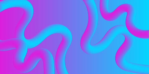 Abstract Neon Pink Blue Fluid Wave Swirls Gradient Design
