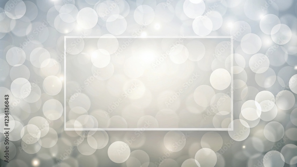 Aufkleber Abstract bokeh background with a white frame, perfect for text or design elements.