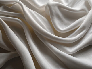 Obraz premium The white silk cloth has a luxurious, smooth feel.