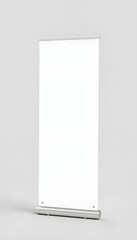 Rollup Banner Blank Mockup, collage style. isolated with white shades