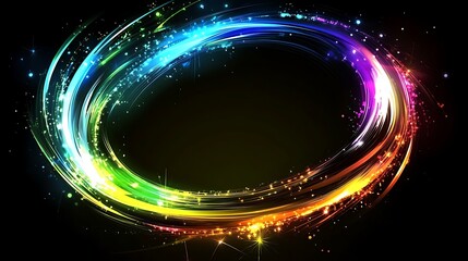 Fototapeta premium Rainbow Swirl Light Abstract Design Background