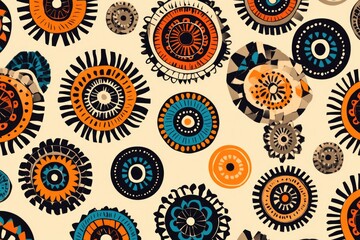 Abstract gears in a repeating design.