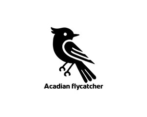 Acadian Flycatcher Bird Logo Design