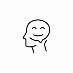 positive mindset smile icon vector sign