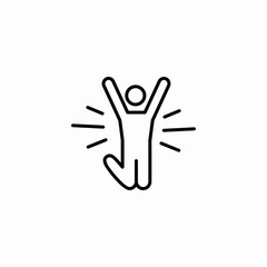 success celebration victory icon vector sign