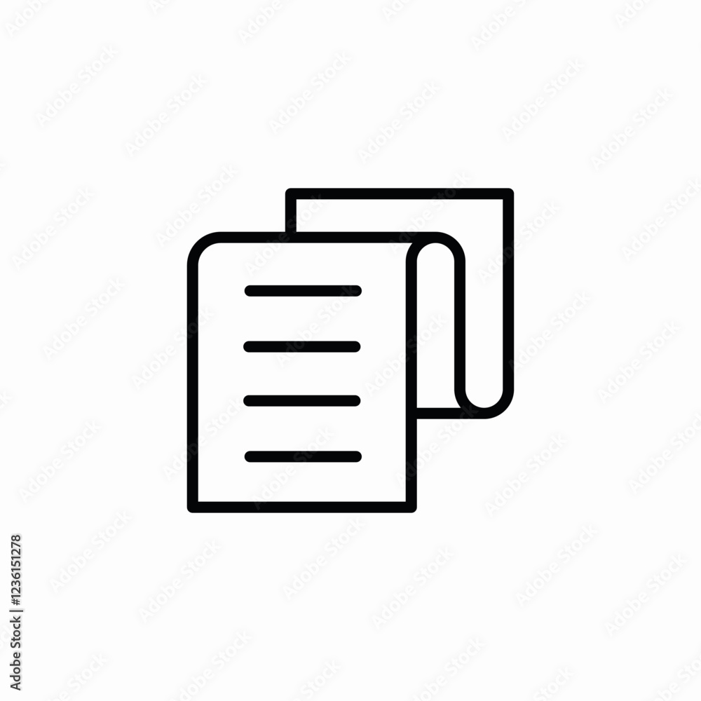 Poster document copy files icon vector sign