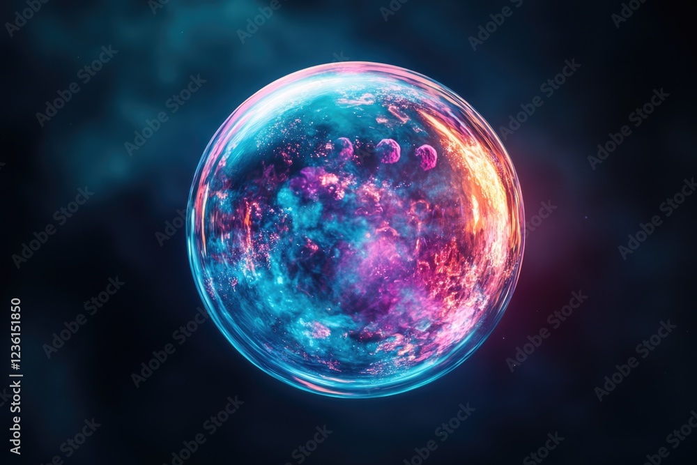 Poster artistic rendering of a vibrant nebula floating in the cosmos, showcasing dynamic swirls and bursts 