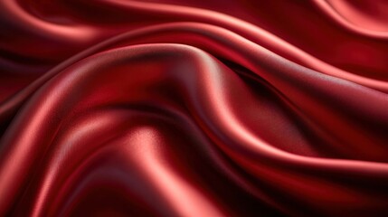 Obraz premium Red silk fabric draped background for luxury or fashion design