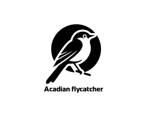 Acadian Flycatcher Bird Logo Design