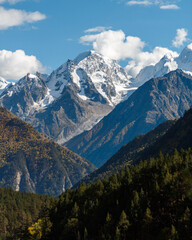swiss mountains in the summer