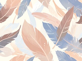 Pastel Feathers: A Soft and Dreamy Feather Pattern