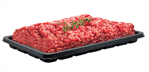 Black plastic tray for ground meat Beautifully colorful, just the right size, looks delicious.