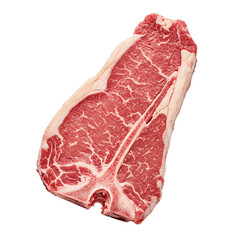 Raw T-Bone Steak. PNG - Transparent Background File.