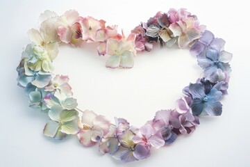 Obraz premium Delicate Watercolor Floral Heart Frame