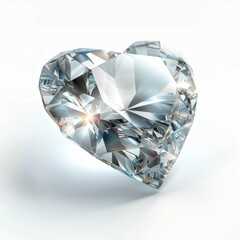 Sparkling Heart-Shaped Diamond with Brilliant Round Cut