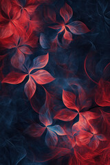 Obraz premium Abstract fractal design with red, yellow, and orange waves, glowing flames, and dynamic patterns of heat and energy