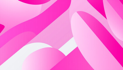 Abstract vibrant pink geometric design with layered curved shapes, creating a modern and playful artistic composition with a bold contemporary look.