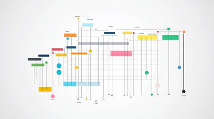 Obraz premium Gantt Employee Time Sheet Chart, 