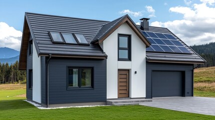 Eco-Conscious Homeowner Monitoring Solar Panel Efficiency with Mobile App for Environmental Sustainability