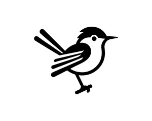 Acadian Flycatcher Bird Logo Design Icon Template