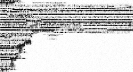 Black and white pixels glitch camera effects. Retro VHS background. Old video template.
